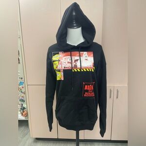 SpongeBob SquarePants "Aloha From Bikini Bottom"  black graphic hoodie size S